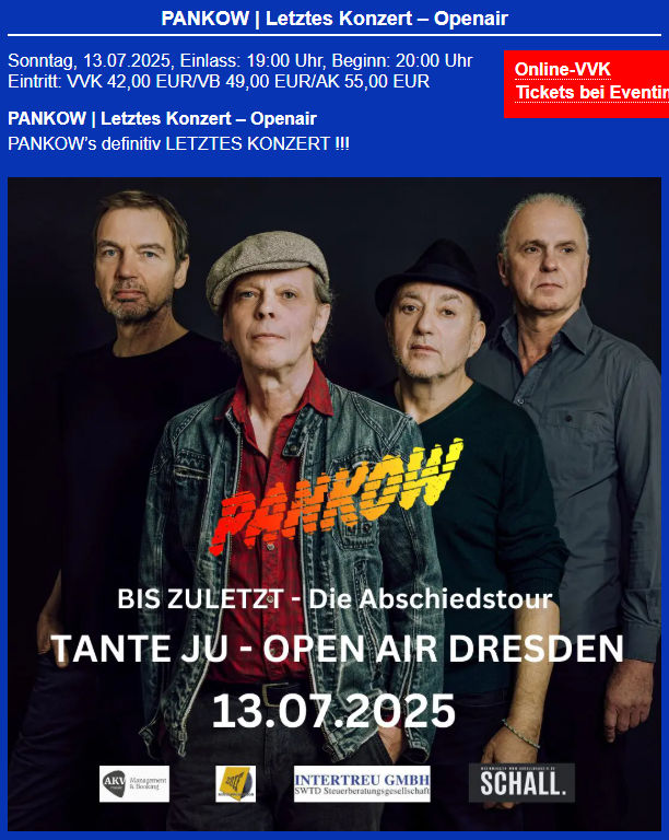 Pankow – 13.07.2025 – Tante Ju Dresden